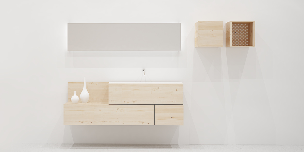 Mueble de baño moderno madera original