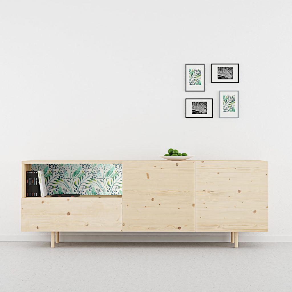Mueble Aparador de madera ELFA, Mobiliario nórdico