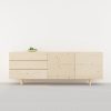 aparador moderno madera natural estilo nórdico con patas