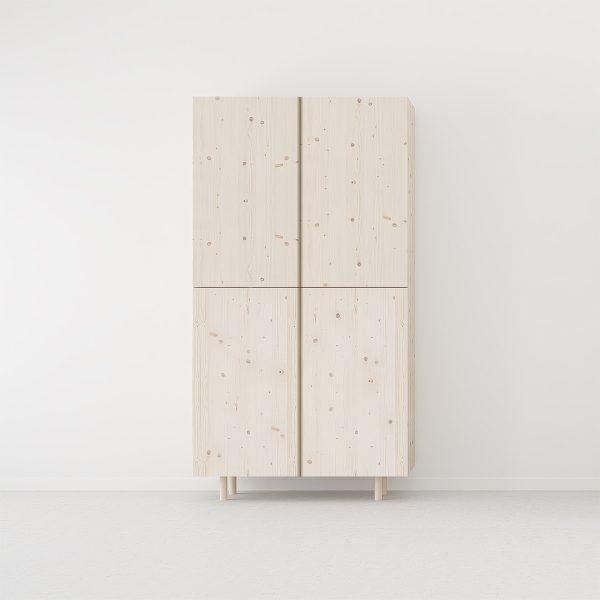 armario 2 puertas madera natural estilo nordico