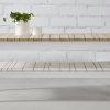 mesa de centro rectangular madera blanca