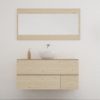 mueble baño madera maciza con nudos color natural 3 cajones