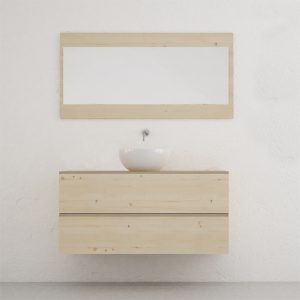 mueble baño madera maciza con nudos de 90cm color natural fabricacion a medida