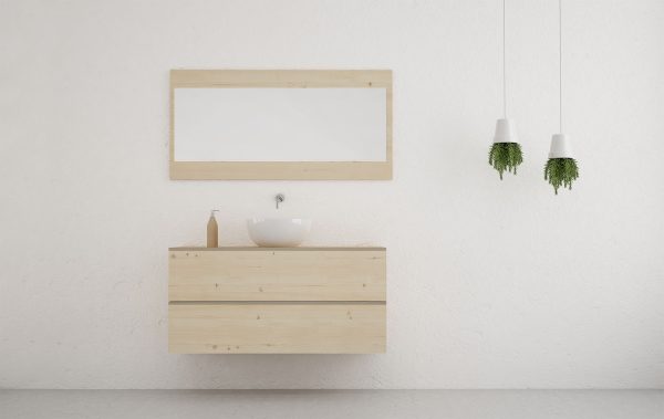 mueble de baño de madera estilo escandinavo fabricacion a medida