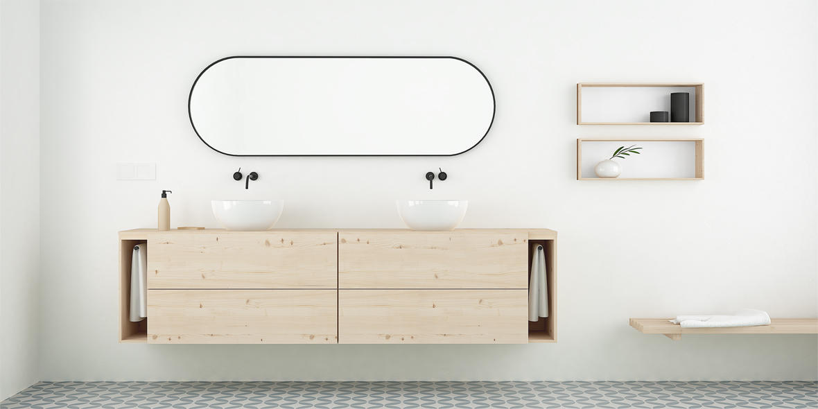 mueble de baño de madera modernos