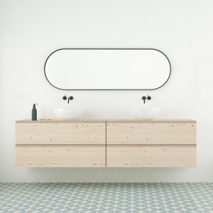 mueble de baño estilo nordico madera natural