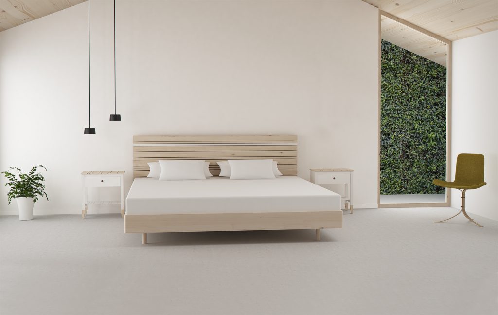 dormitorio madera natural estilo nórdico de diseño