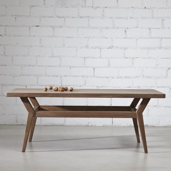 mesa de centro madera de nogal maciza diseño exclusivo