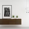 mueble de salón madera maciza de diseño para TV color nogal