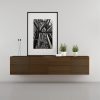 composicion salón madera maciza para TV nogal