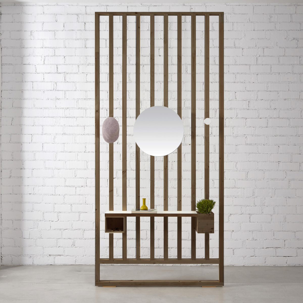 Natural Wood Room Divider Hall Moblebo 