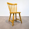 silla madera maciza pino estilo nordico color amarillo mostaza