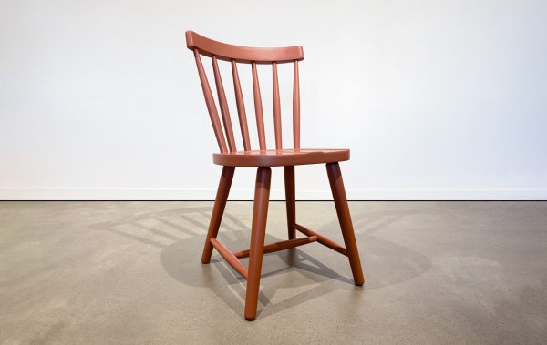 silla de madera maciza estilo nordico color teja
