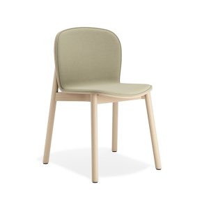 silla de madera de fresno macizo estilo escandinavo color natural