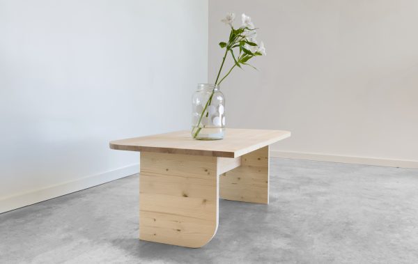 mesa de centro rectangular de madera diseño nordico